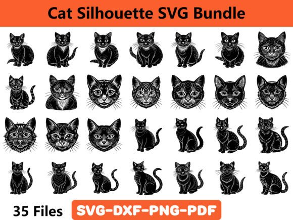 A Designer's Review: Cat Silhouette SVG Bundle for Graphics and Crafts