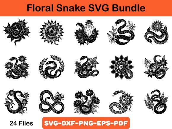 A Graphic Designer's Review: Using the Floral Snake SVG Bundle for Website Content