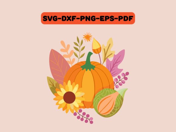 A Professional Designer's Review of the Autumn Pumpkin Floral SVG Graphic