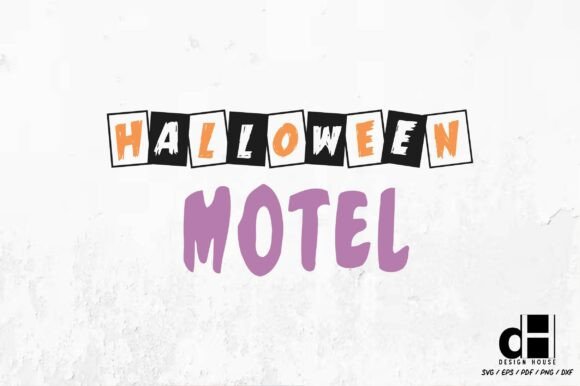 A Vintage Halloween Motel Sign: A Premier Graphic Design Asset
