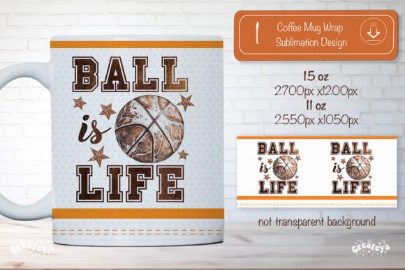 Basketball Mug Graphics for Branding and Crafts