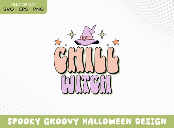 Chill Witch: A Groovy Craft Graphic for Seasonal Brands