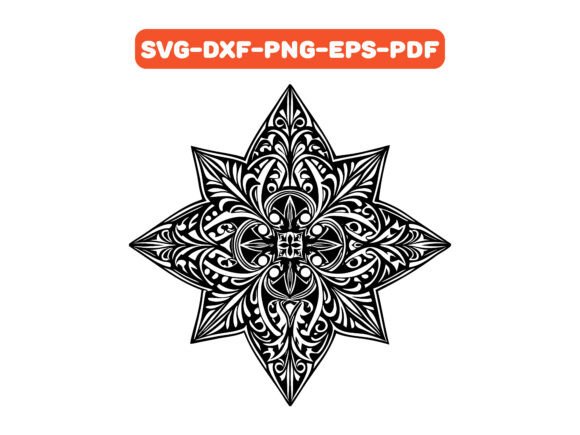 Mandala Patterns Cross SVG Vector for Crafts and Graphics